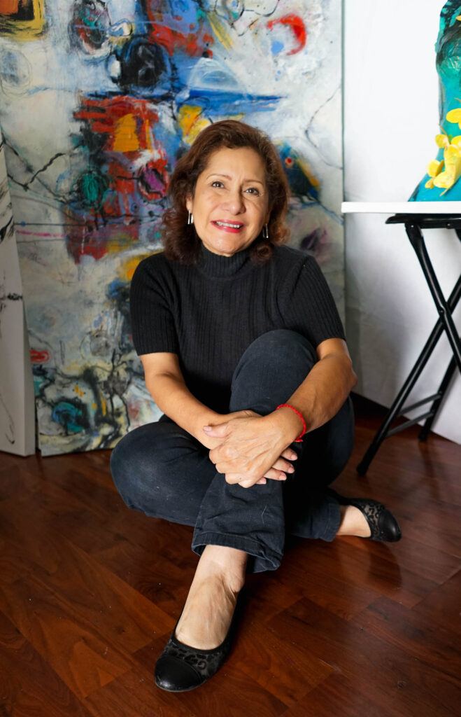 Eumelia Castro at her studio